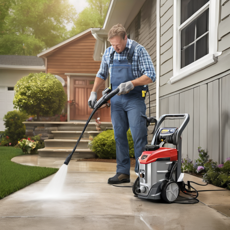 House Washing with a Pressure Washer